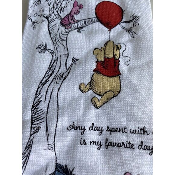 2 Pk Disney Winnie The Pooh Kitchen Towels A Day Spent With You Is My Favorite - Picture 9 of 11
